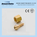 Barbed Connector Brass Hose End One Touch Pneumatic Pipe Fittings